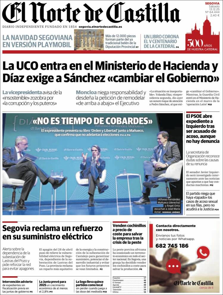 Portada de Norte de Castilla - Segovia (Espa&ntilde;a)