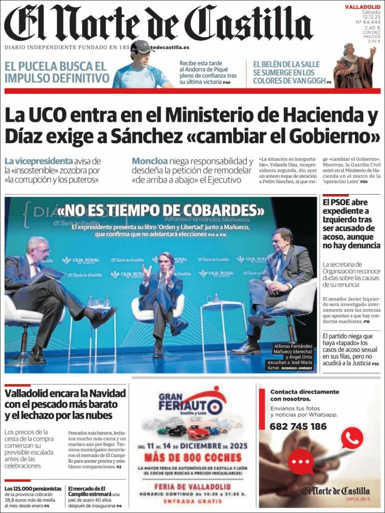 Portada de Norte de Castilla - Valladolid (Espa&ntilde;a)