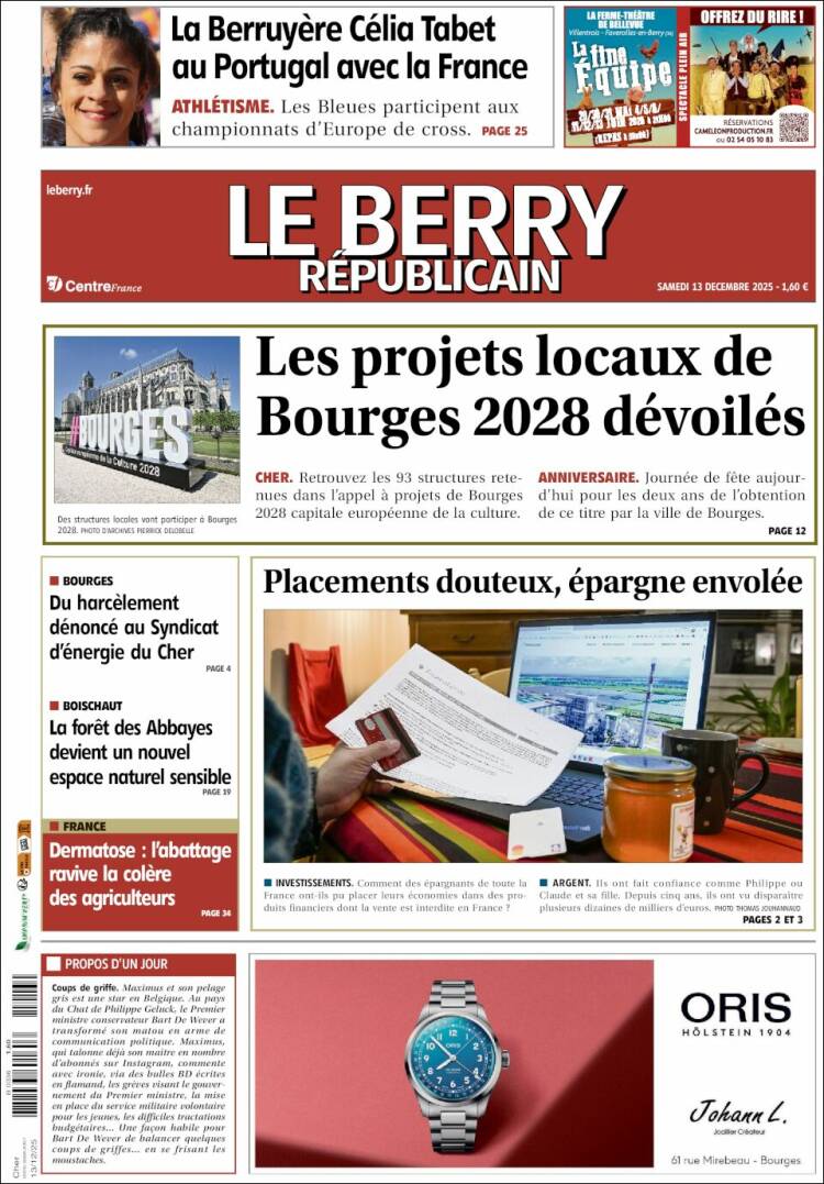 Portada de Berry Republicain (Francia)