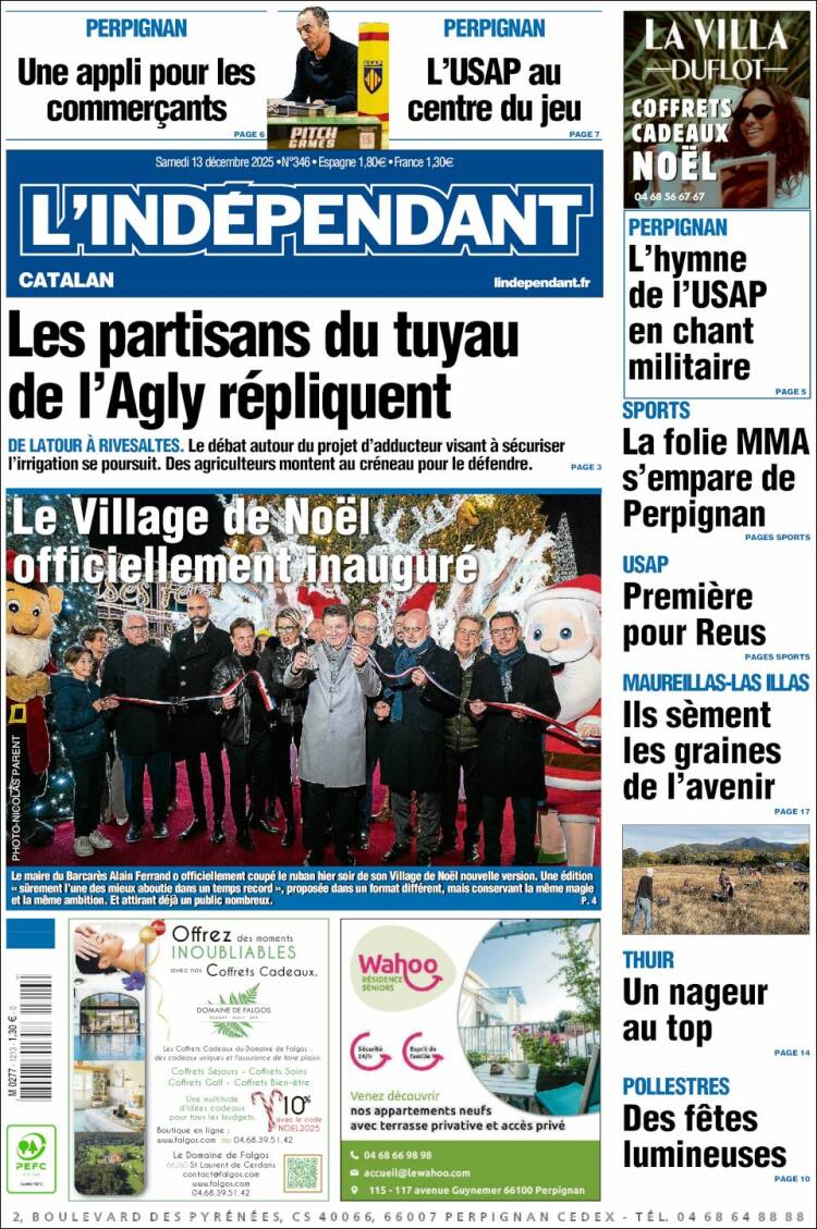 Portada de Le Indépendant (Francia)