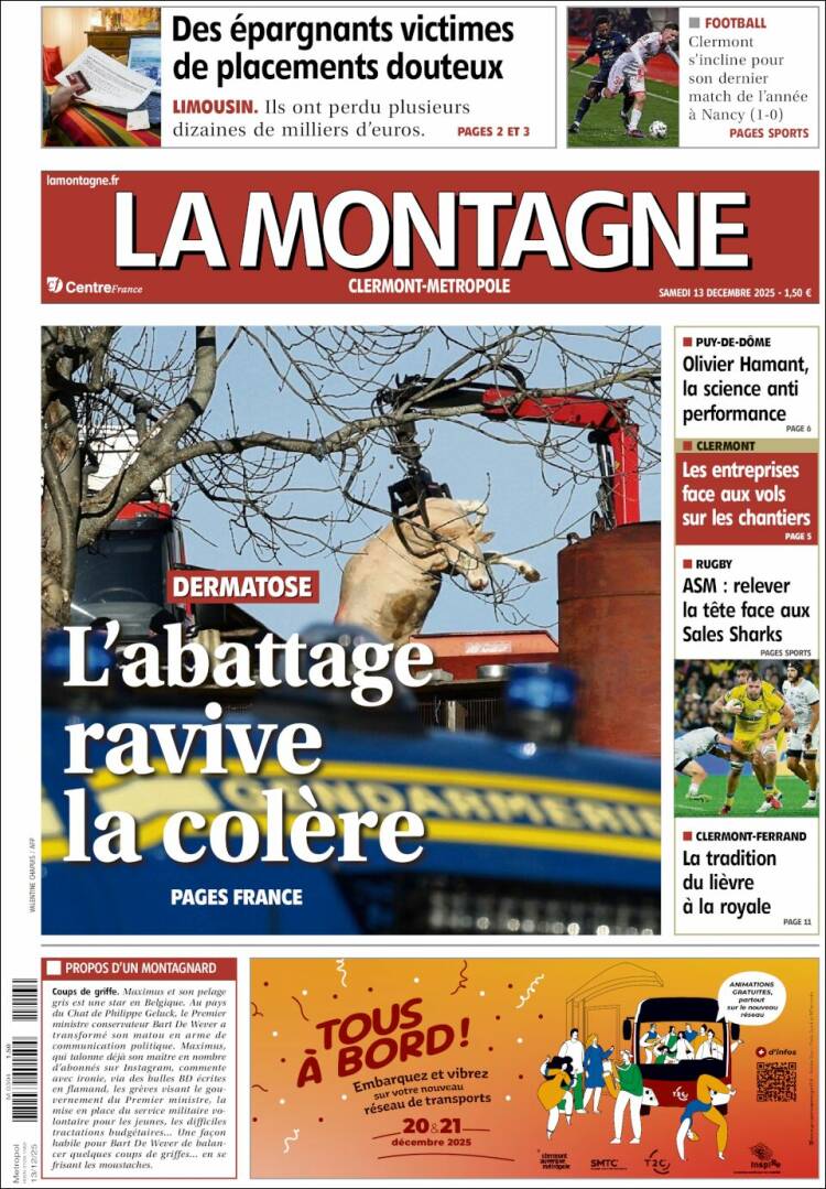 Portada de La Montagne (Francia)