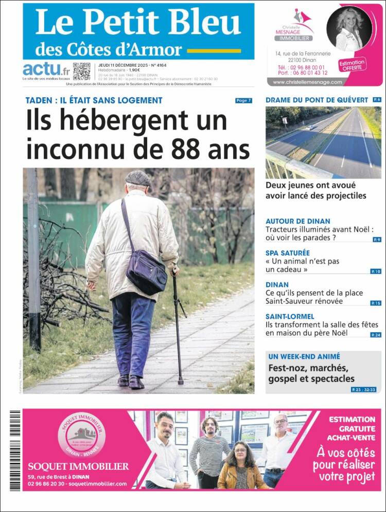 Portada de Le Petit Bleu (Francia)