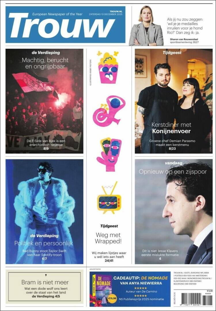 Portada de Trouw (Pa&iacute;ses Bajos)