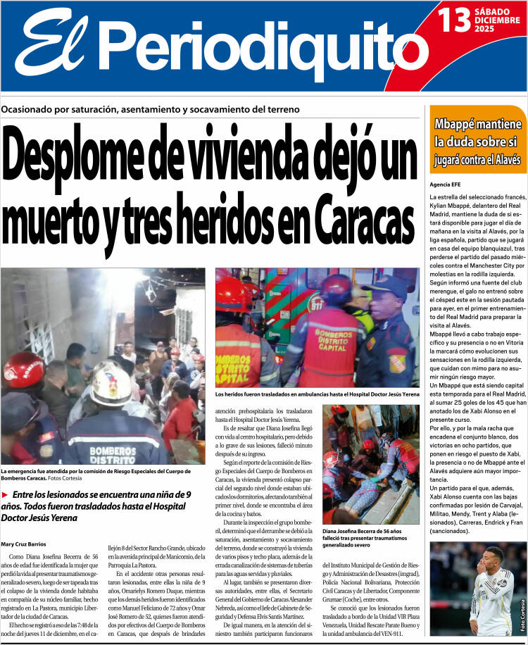 Portada de Periodiquito de Aragua (Venezuela)