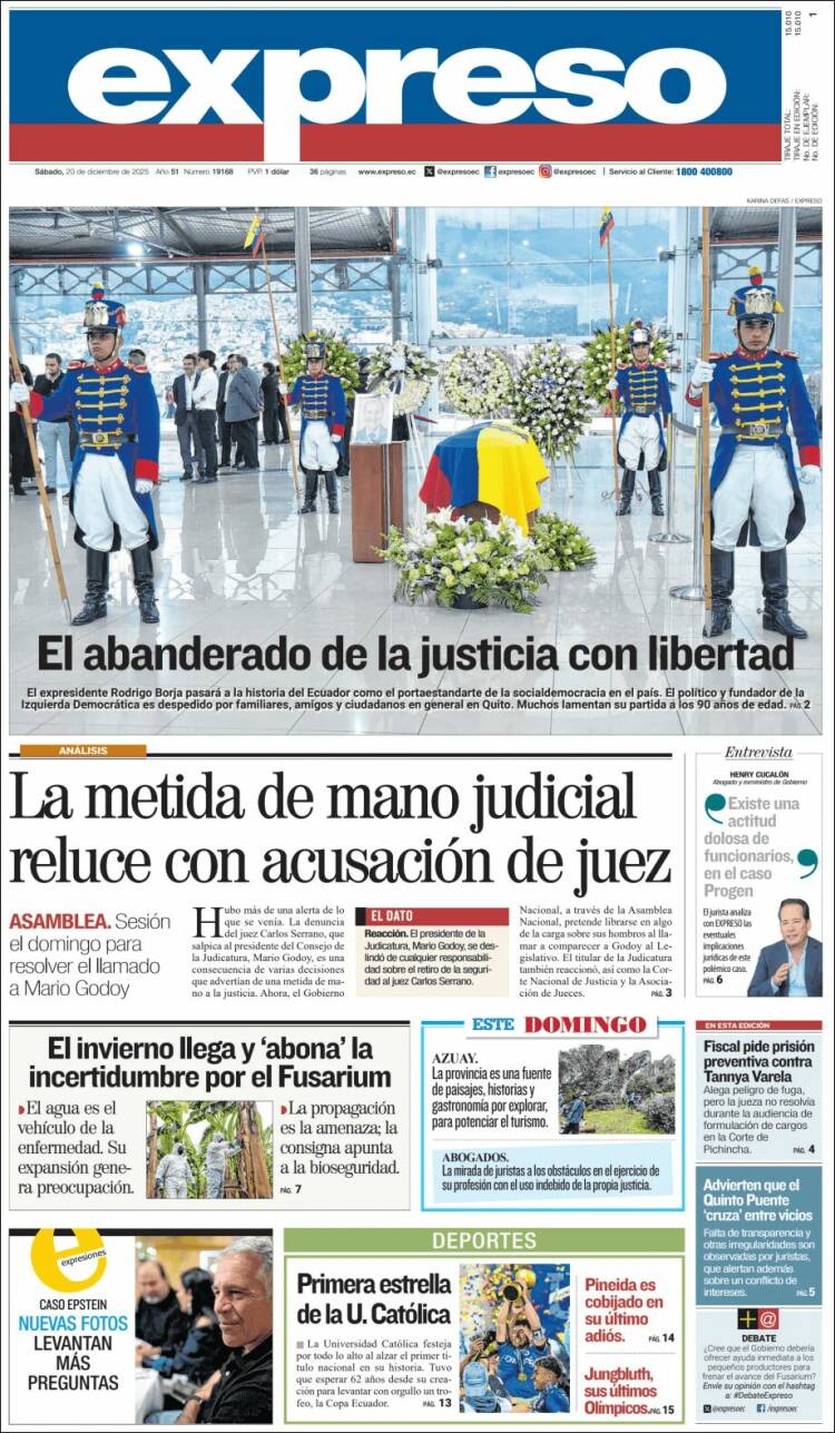 Portada de Expreso (Ecuador)