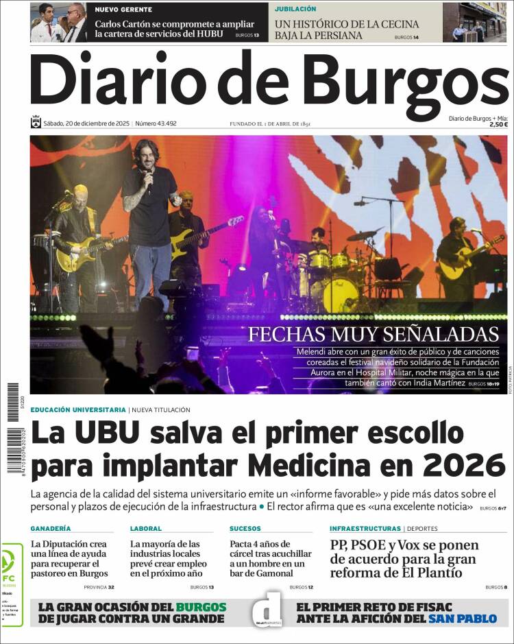 Portada de Diario de Burgos (Espa&ntilde;a)