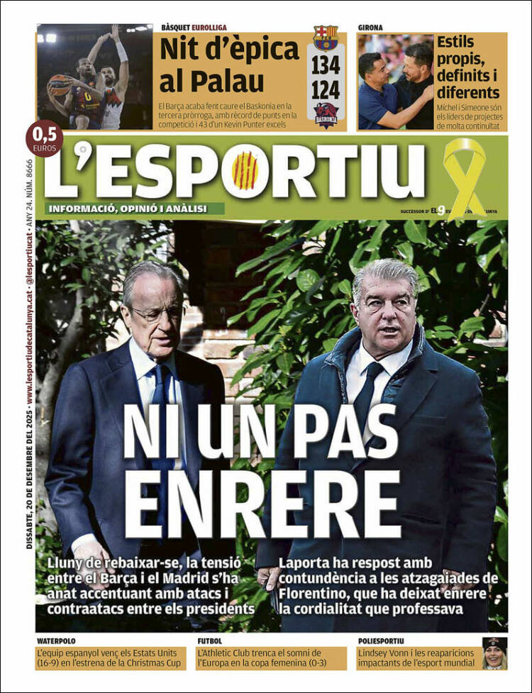 Portada de L'Esportiu (Espa&ntilde;a)