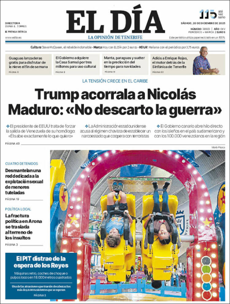 Portada de El Día (Espa&ntilde;a)