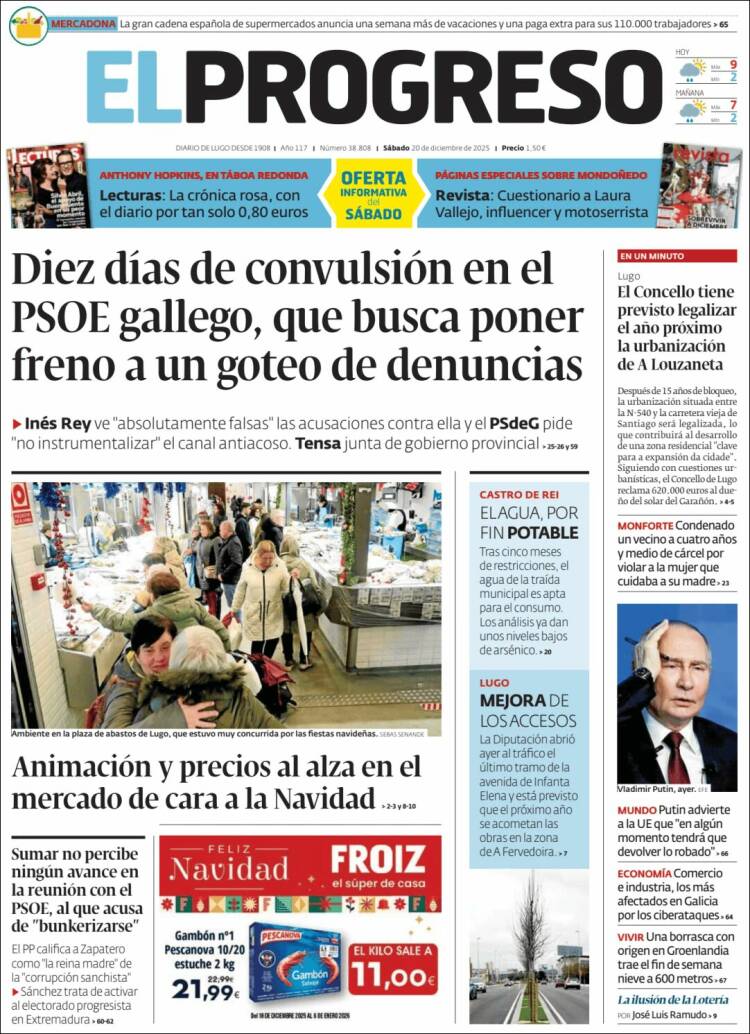 Portada de El Progreso (Espa&ntilde;a)