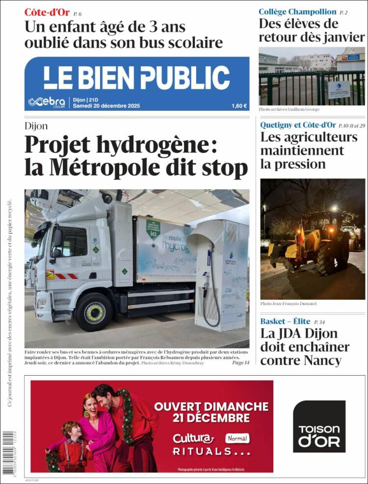 Portada de Le Bien Public (Francia)
