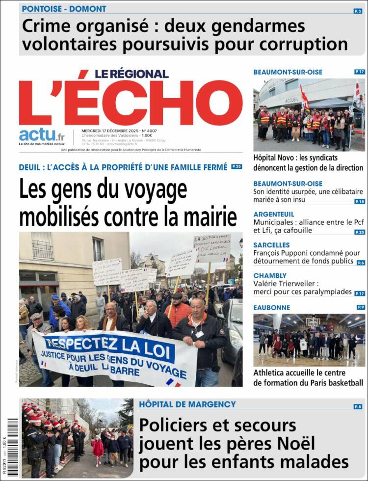 Portada de L'Echo de la Haute-Vienne (Francia)