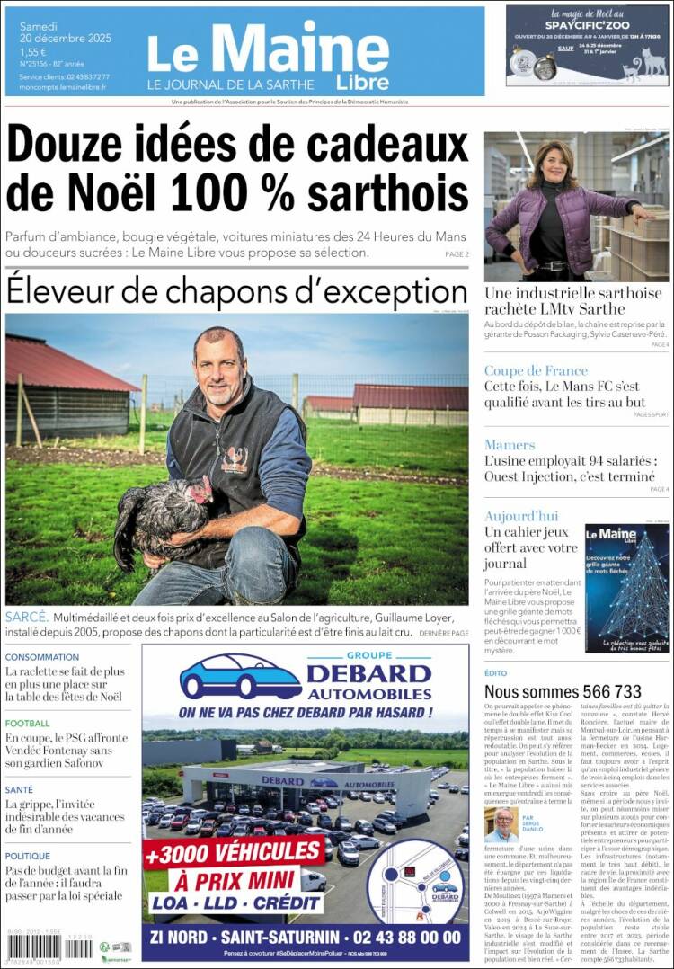 Portada de Le Maine Libre (Francia)