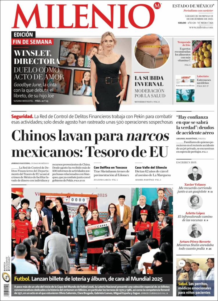 Portada de Milenio - Estado de México (M&eacute;xico)