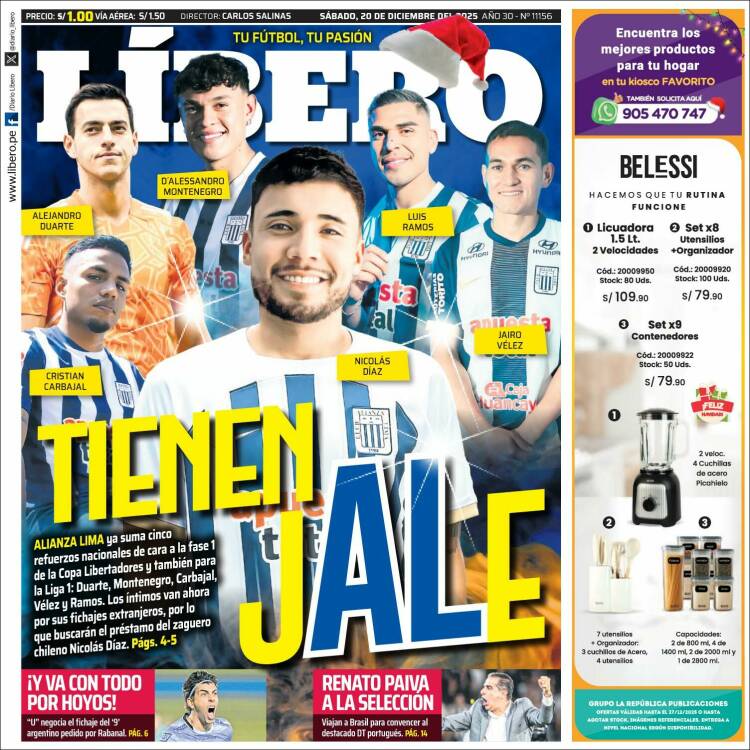 Portada de Líbero (Per&uacute;)