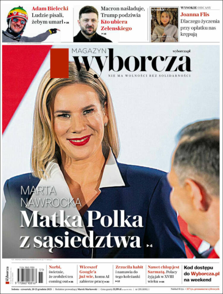 Portada de Gazeta Wyborcza (Polonia)