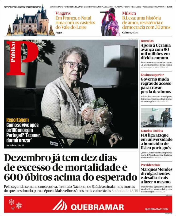 Portada de Público (Portugal)