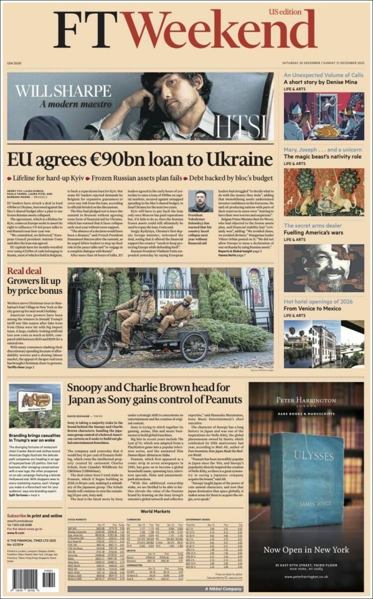 Portada de Financial Times (Reino Unido)