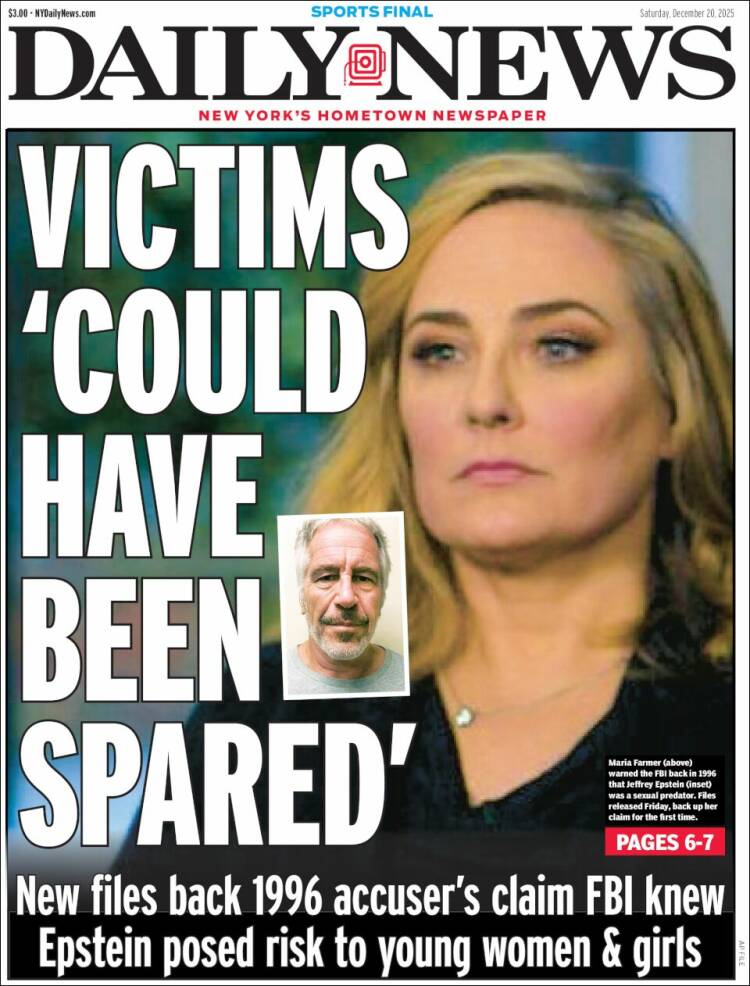 Portada de Daily News - New York (USA)