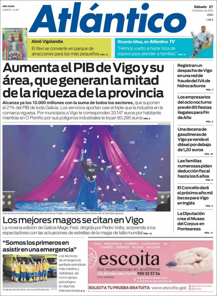 Portada de Atlántico Diario (Espa&ntilde;a)