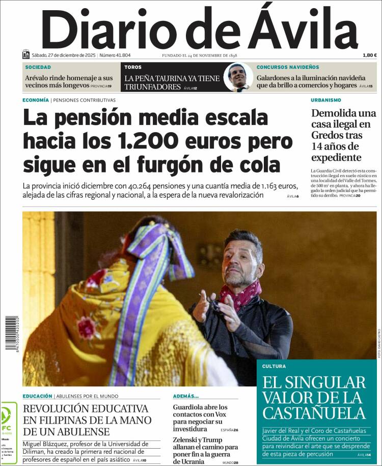 Portada de Diario de Ávila (Espa&ntilde;a)