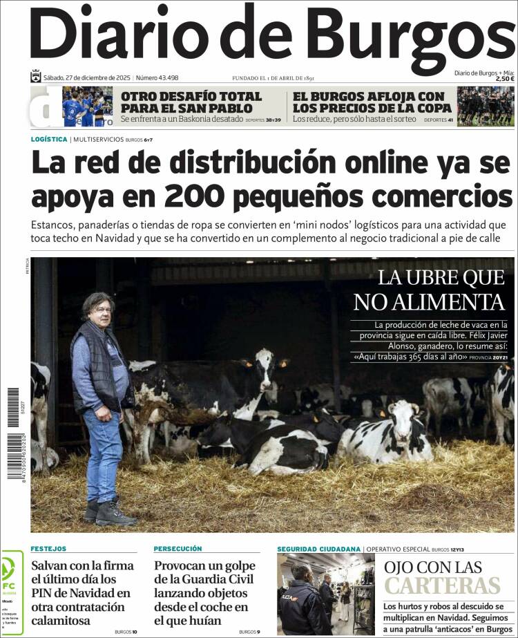 Portada de Diario de Burgos (Espa&ntilde;a)