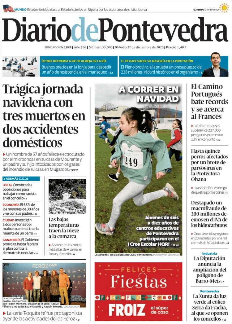 Portada de Diario de Pontevedra (Espa&ntilde;a)