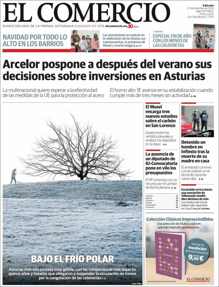 Portada de El Comercio - Gijón (Espa&ntilde;a)