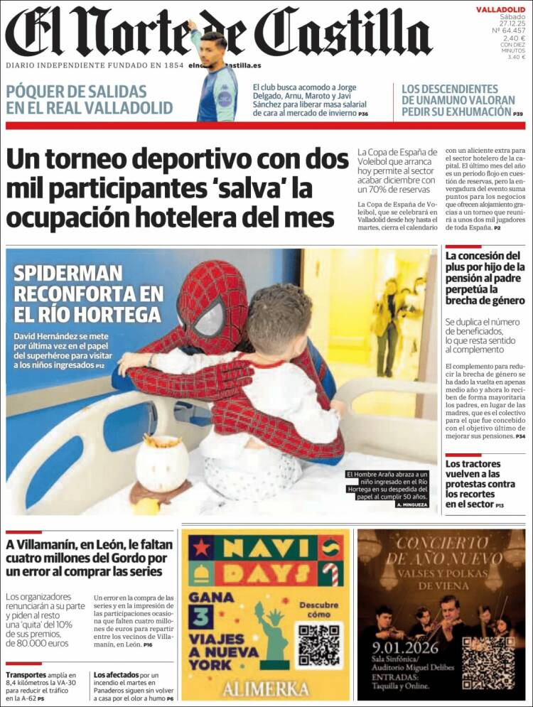 Portada de Norte de Castilla - Valladolid (Espa&ntilde;a)