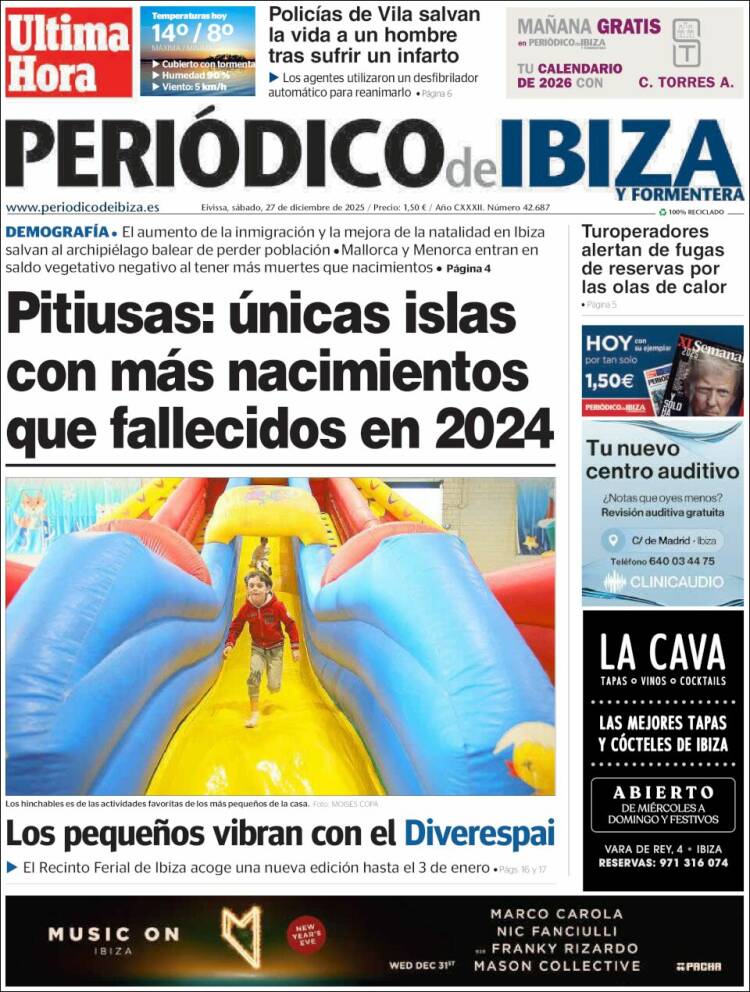Portada de Periódico de Ibiza (Espa&ntilde;a)
