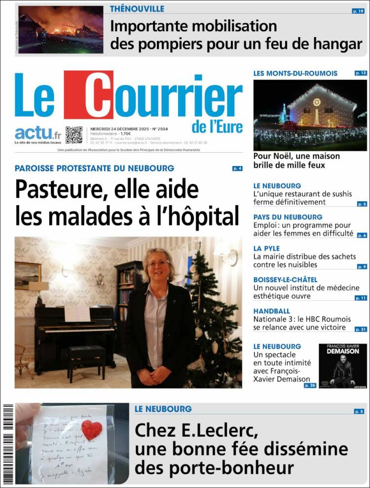 Portada de Le Courrier de l'Ouest (Francia)