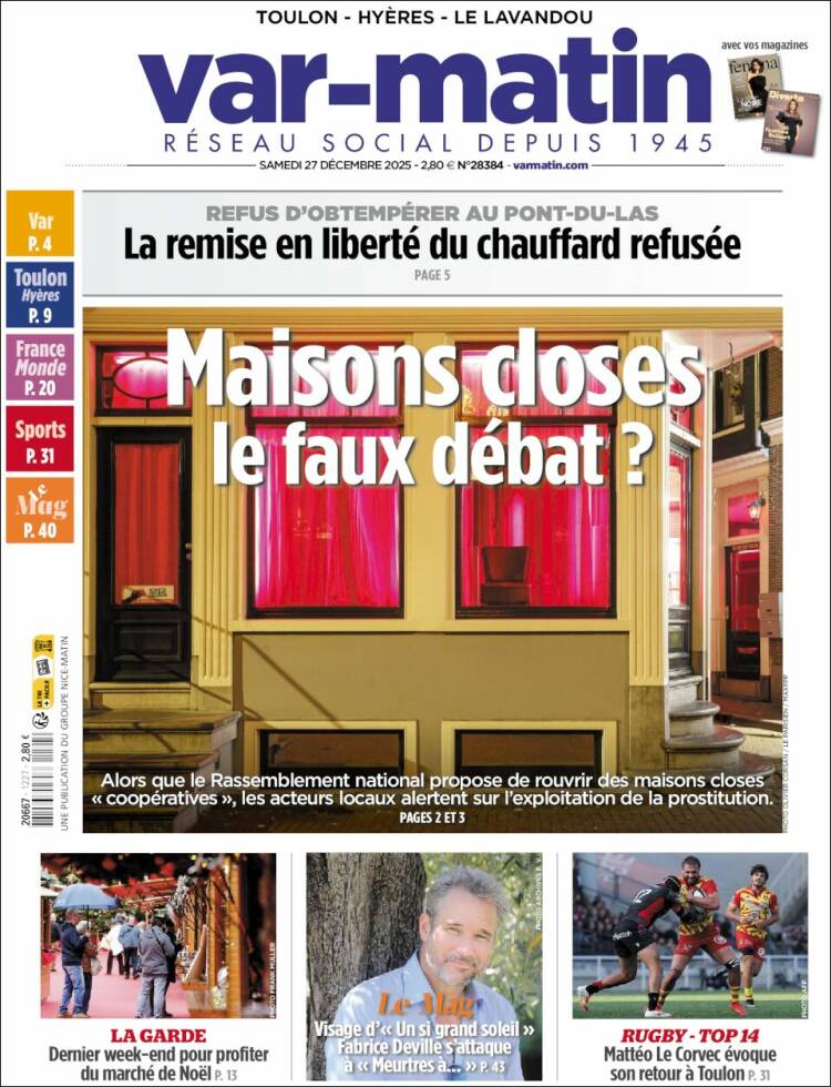 Portada de Var-Matin (Francia)