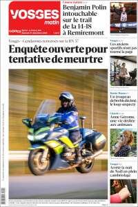 Portada de Vosges Matin (Francia)