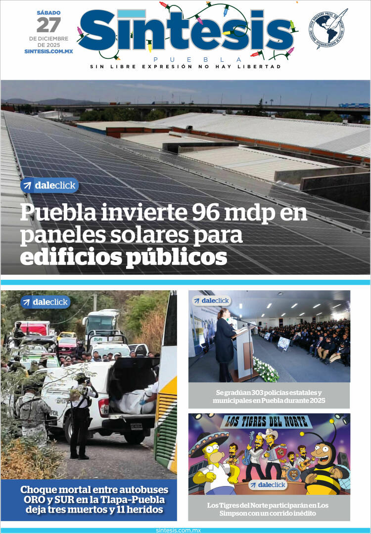 Portada de Síntesis - Puebla (M&eacute;xico)