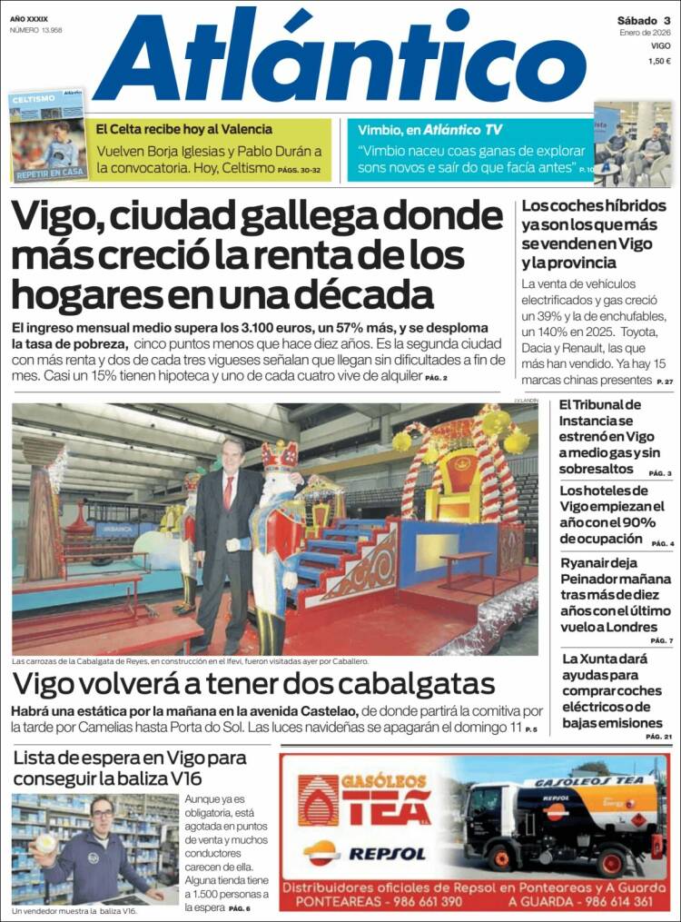Portada de Atlántico Diario (Espa&ntilde;a)