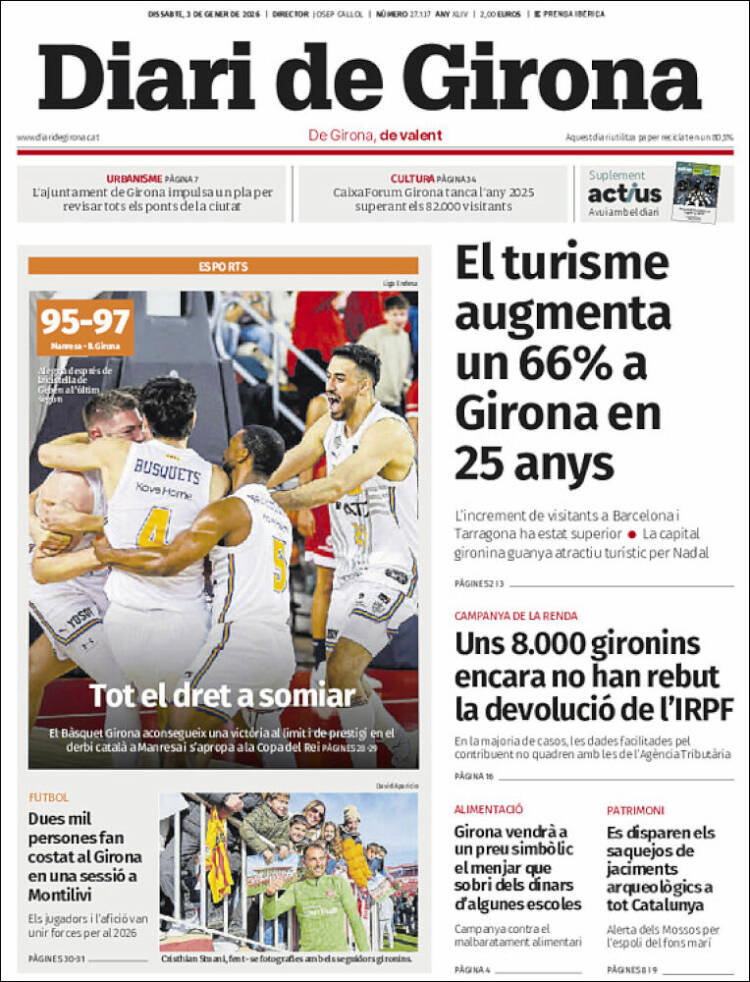 Portada de Diari de Girona (Espa&ntilde;a)