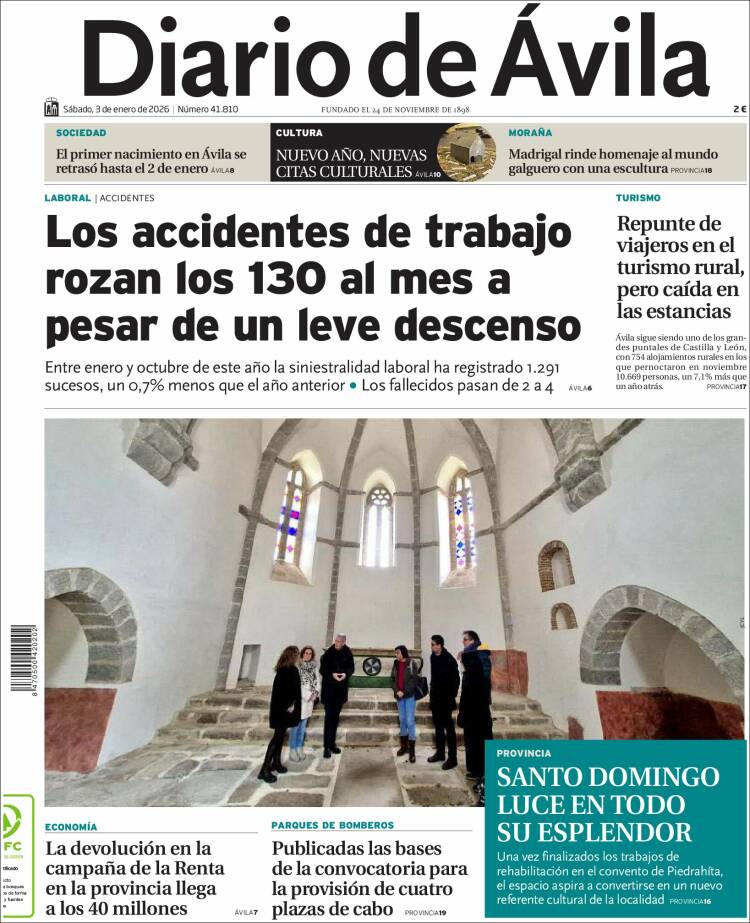 Portada de Diario de Ávila (Espa&ntilde;a)
