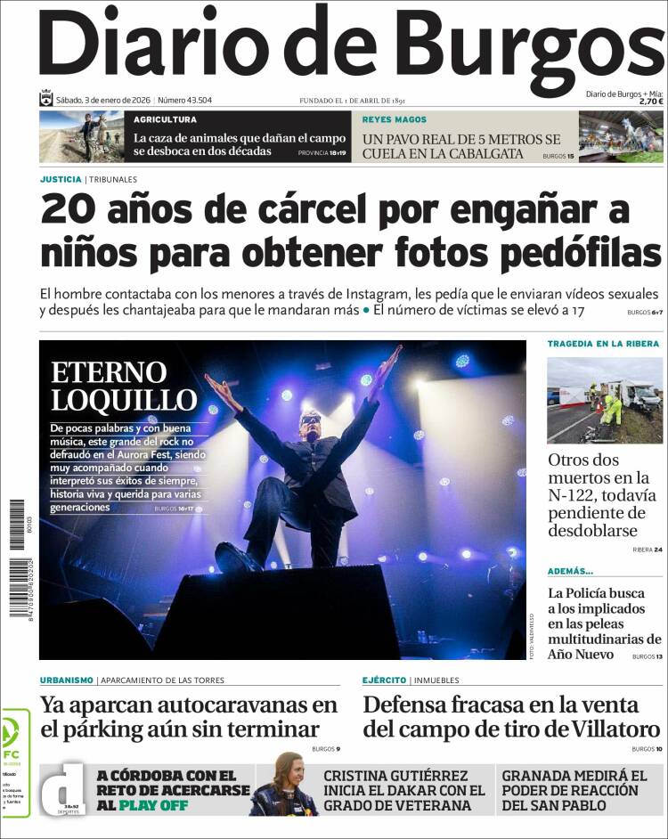 Portada de Diario de Burgos (Espa&ntilde;a)