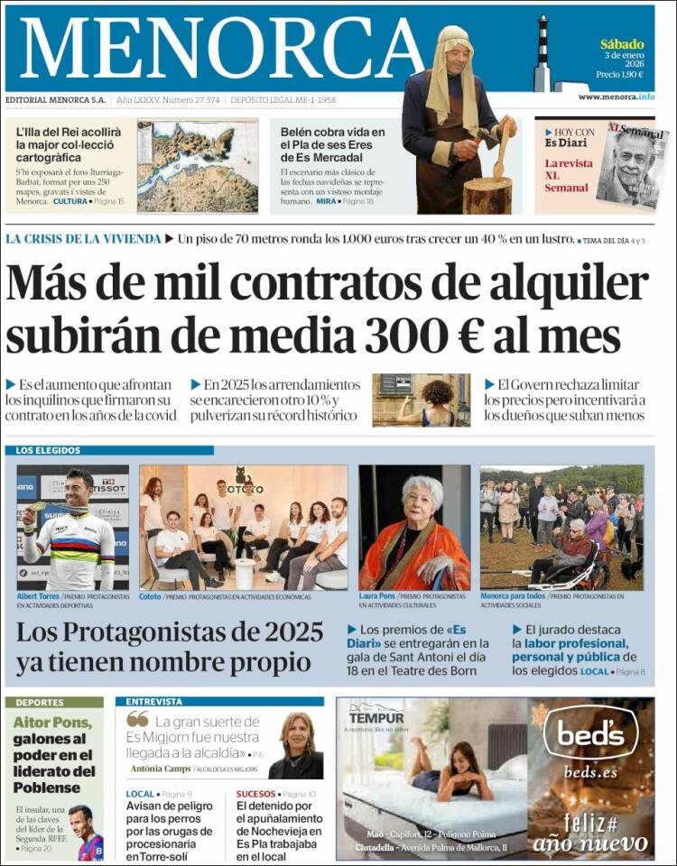Portada de Menorca - Diario Insular (Espa&ntilde;a)