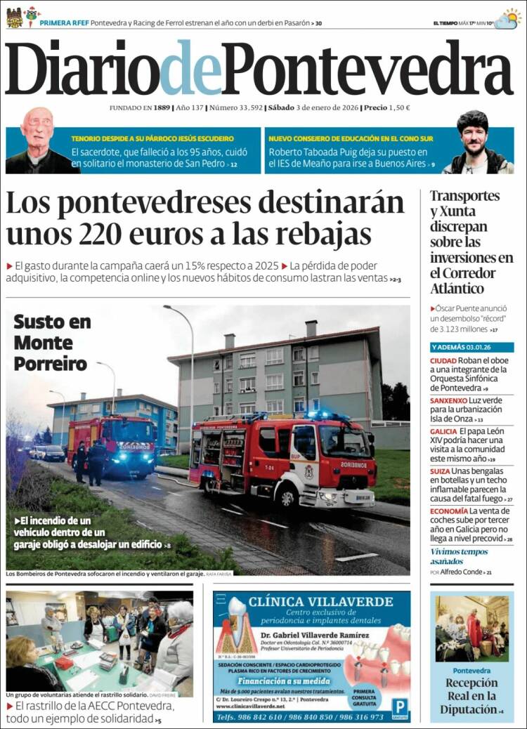 Portada de Diario de Pontevedra (Espa&ntilde;a)