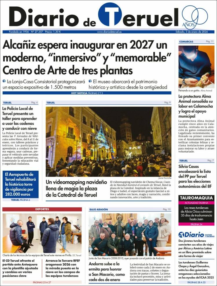 Portada de Diario de Teruel (Espa&ntilde;a)