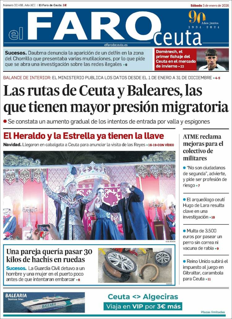 Portada de El Faro de Ceuta (Espa&ntilde;a)