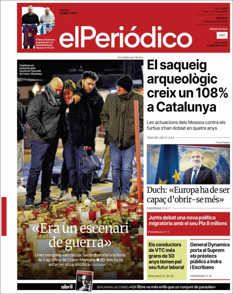 Portada de El Periódico de Catalunya (Espa&ntilde;a)