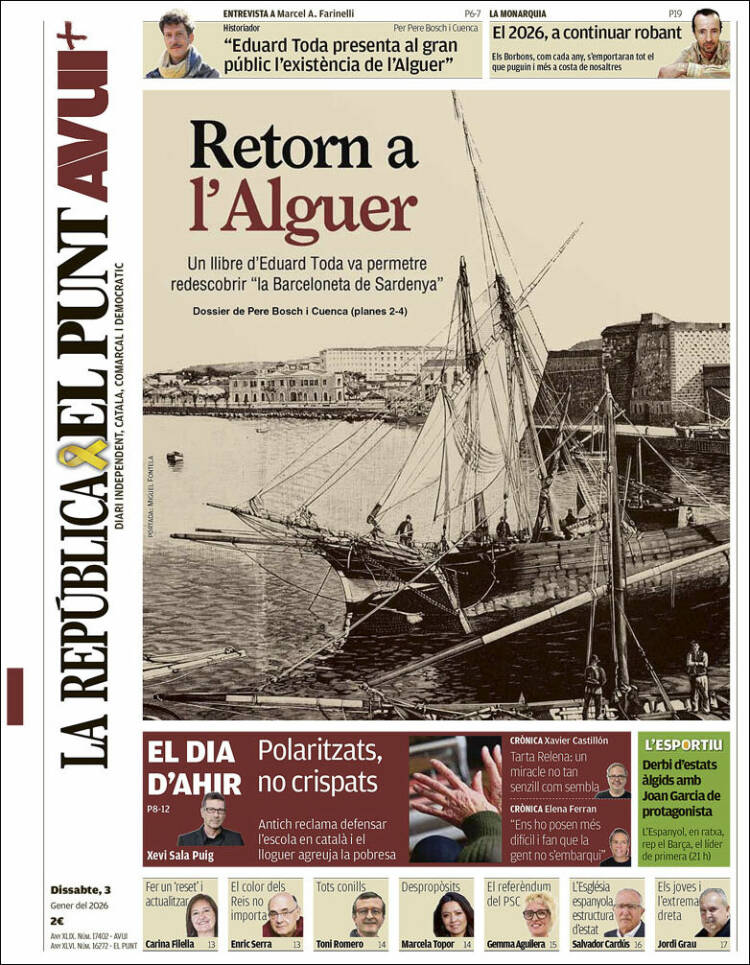 Portada de El Punt Avui (Espa&ntilde;a)