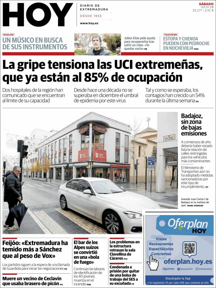 Portada de Hoy - Badajoz (Espa&ntilde;a)