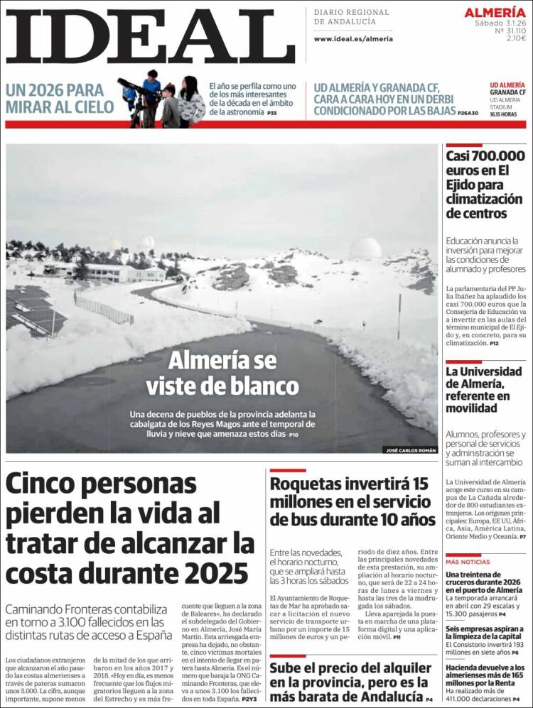 Portada de Ideal Almeria (Espa&ntilde;a)