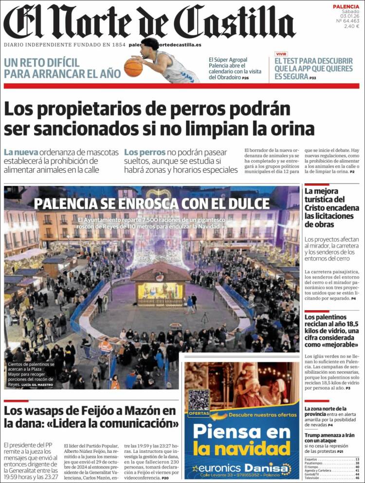 Portada de Norte de Castilla - Palencia (Espa&ntilde;a)