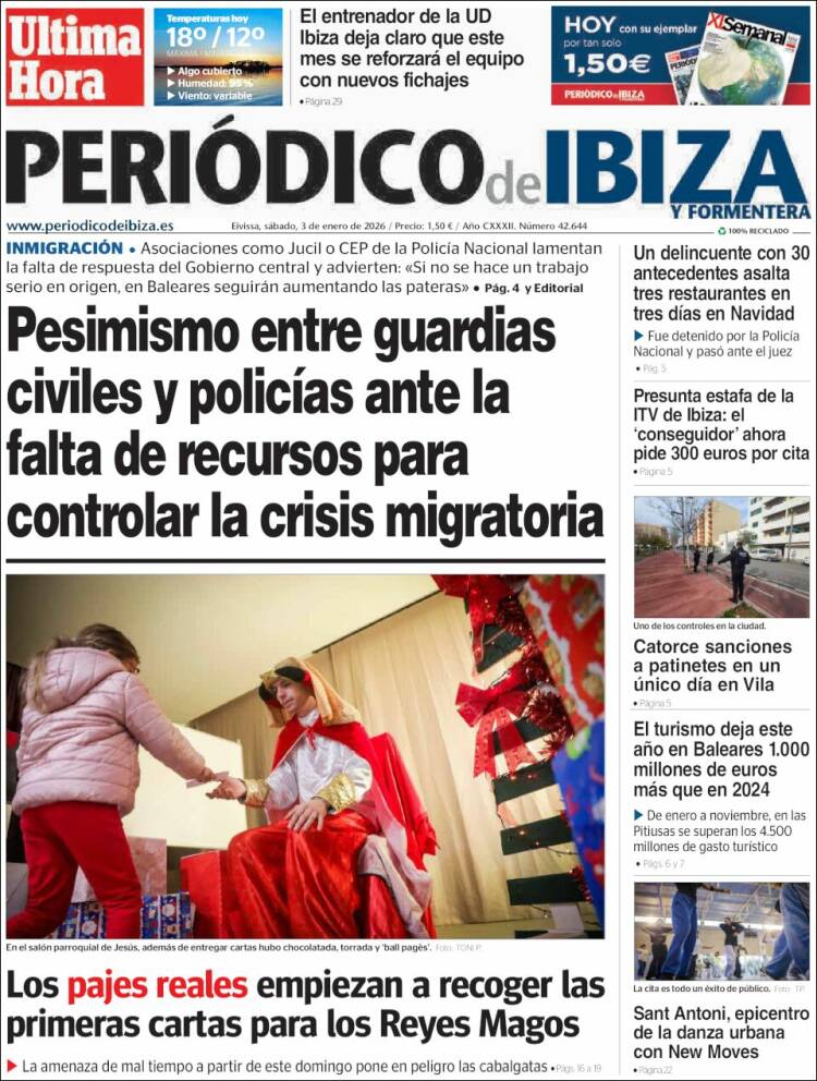 Portada de Periódico de Ibiza (Espa&ntilde;a)