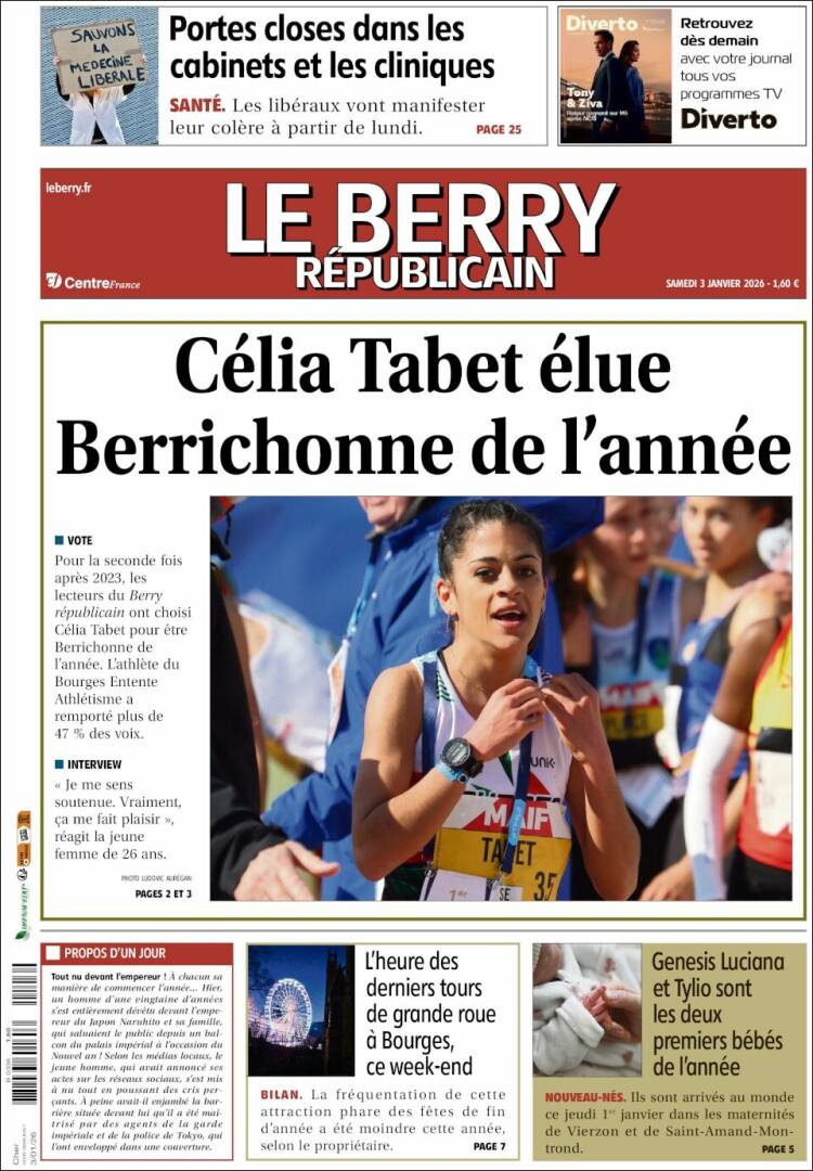 Portada de Berry Republicain (Francia)