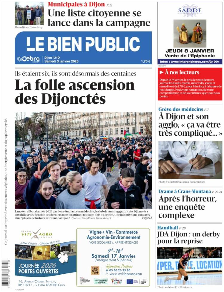 Portada de Le Bien Public (Francia)