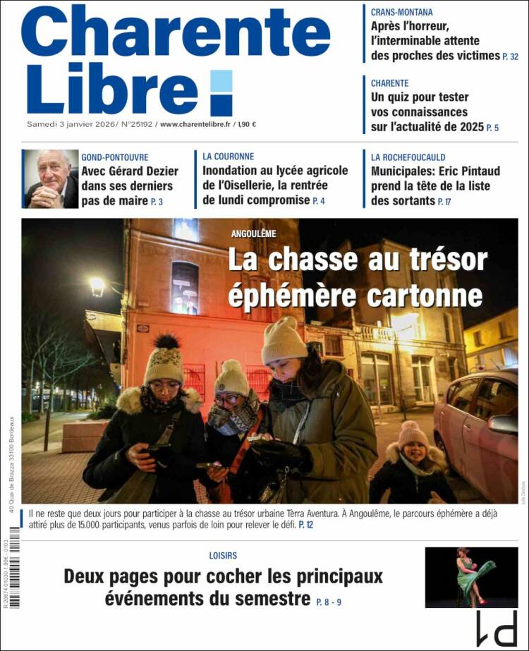 Portada de Charente Libre (Francia)